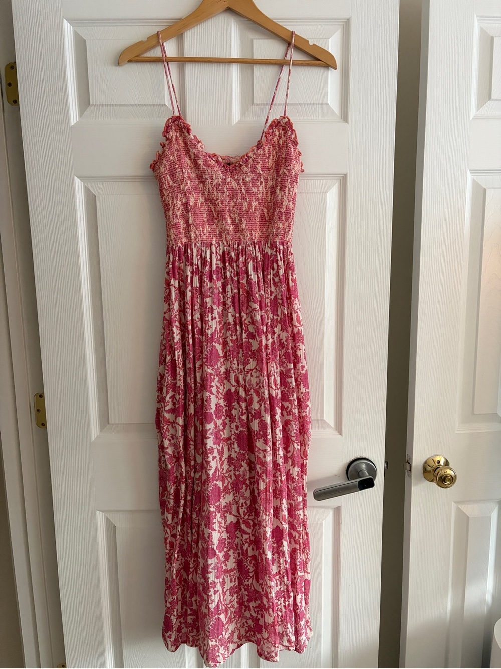 Free People Dusty Rose Floral Midi Dress - Picture 2 of 5